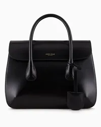 Giorgio Armani OFFICIAL STORE Bauletto Medio La Prima In Pelle Palmellata Nero