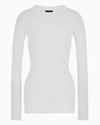 Giorgio Armani OFFICIAL STORE Maglia Girocollo In Cashmere Bianco