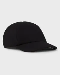 Giorgio Armani OFFICIAL STORE Cappello Baseball In Misto Lana Nero