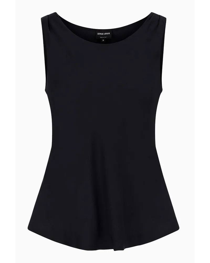 Giorgio Armani OFFICIAL STORE Top In Pura Seta Nero