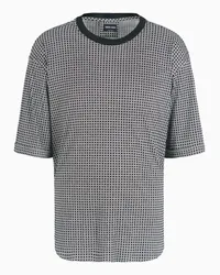 Giorgio Armani OFFICIAL STORE Camicia T-shirt In Lyocell Con Motivo Floccato Fantasia