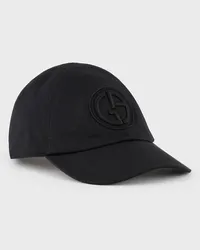 Giorgio Armani OFFICIAL STORE Cappello Baseball In Cotone Stretch Nero