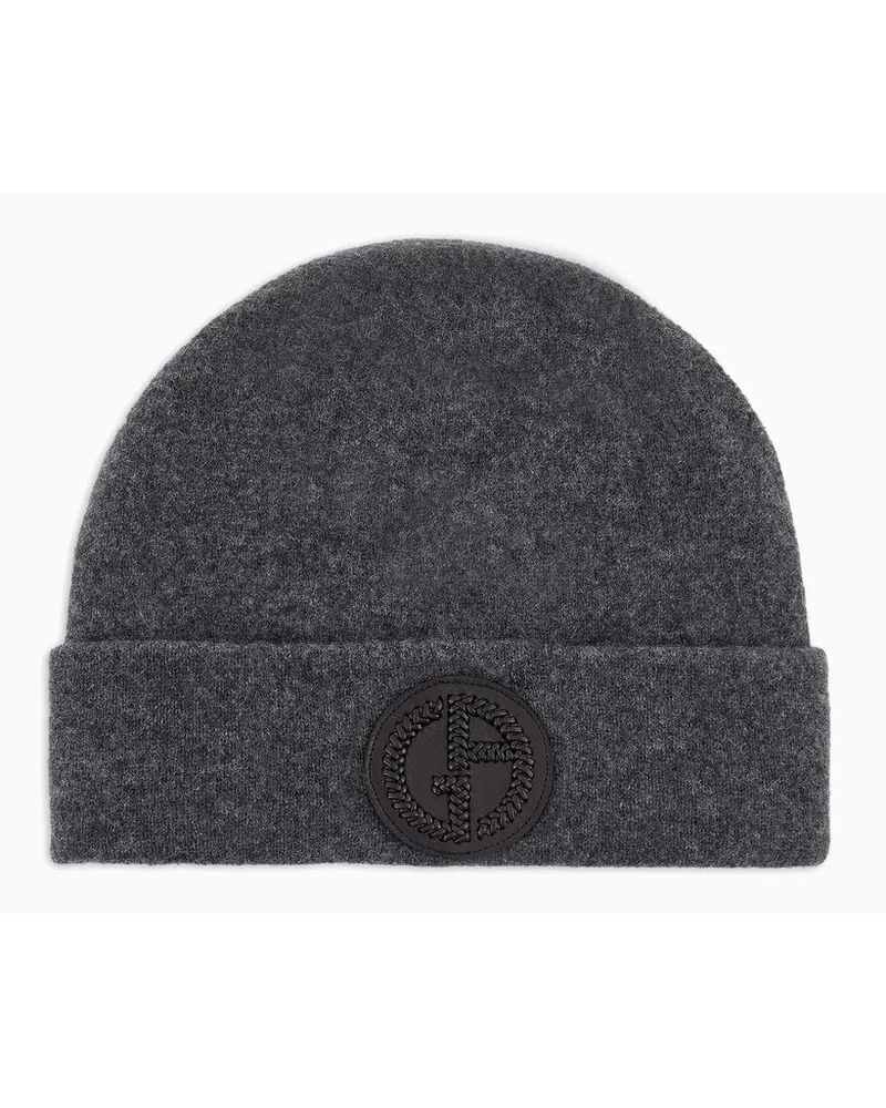 Giorgio Armani OFFICIAL STORE Cappello Cuculo In Cashmere Con Risvolto Grigio