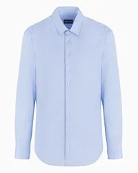 Giorgio Armani OFFICIAL STORE Camicia Regular Fit In Cotone E Lyocell Stampato Fantasia