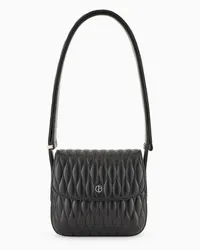 Giorgio Armani OFFICIAL STORE Borsa La Prima In Nappa Trapuntata Motivo Onde Nero