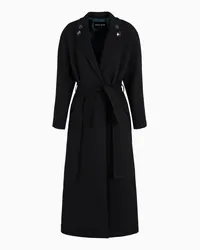 Giorgio Armani OFFICIAL STORE Cappotto Lungo In Lana Double Stretch Nero