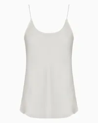 Giorgio Armani OFFICIAL STORE Top In Charmeuse Di Seta Bianco