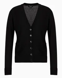 Giorgio Armani OFFICIAL STORE Cardigan In Puro Cashmere Nero