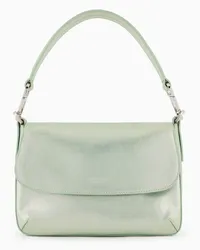 Giorgio Armani OFFICIAL STORE Borsa A Mano Piccola La Prima Soft In Nabuk Brillante Verde