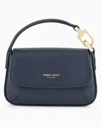 Giorgio Armani OFFICIAL STORE Mini Borsa Charm La Prima Soft In Nappa Blu