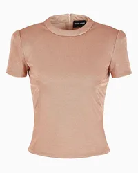 Giorgio Armani OFFICIAL STORE Maglia Girocollo In Jersey Accoppiato Di Viscosa Rosa