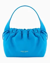 Giorgio Armani OFFICIAL STORE Borsa A Secchiello Piccola In Nappa Asv Blu