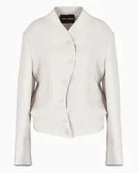 Giorgio Armani OFFICIAL STORE Blouson In Cady Tecnico Bianco