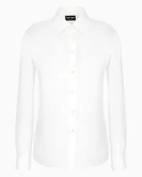 Giorgio Armani OFFICIAL STORE Camicia In Seta Organica Bianco