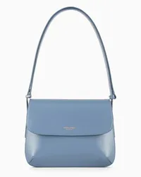 Giorgio Armani OFFICIAL STORE Borsa Media La Prima In Pelle Palmellata Azzurro