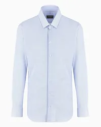 Giorgio Armani OFFICIAL STORE Camicia Slim Fit In Misto Lyocell Fantasia