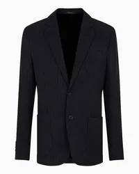 Giorgio Armani OFFICIAL STORE Giacca Linea Upton Monopetto In Cupro Nero