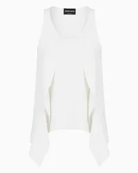 Giorgio Armani OFFICIAL STORE Top In Cady Tecnico Con Pannelli Laterali Bianco