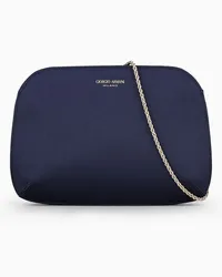 Giorgio Armani OFFICIAL STORE Clutch La Prima In Raso Blu