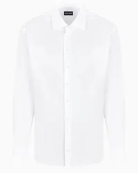 Giorgio Armani OFFICIAL STORE Camicia Regular Fit In Cotone A Righe Bianco