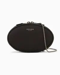 Giorgio Armani OFFICIAL STORE Clutch Tonda In Raso Nero