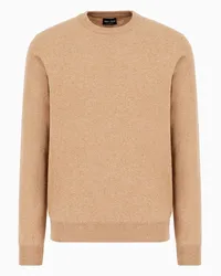 Giorgio Armani OFFICIAL STORE Maglia Girocollo In Cashmere Cammello