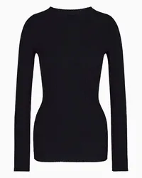 Giorgio Armani OFFICIAL STORE Maglia Girocollo In Cashmere Blu