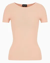 Giorgio Armani OFFICIAL STORE Maglia A Maniche Corte In Viscosa Punto Links Rosa