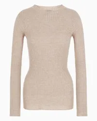 Giorgio Armani OFFICIAL STORE Maglia Girocollo In Cashmere Beige