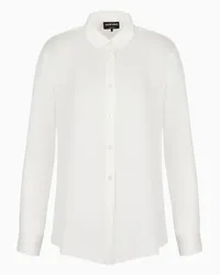 Giorgio Armani OFFICIAL STORE Camicia In Mussola Di Seta Bianco