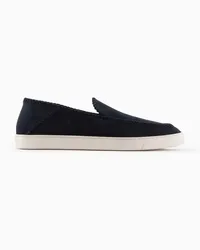 Giorgio Armani OFFICIAL STORE Galleria 3 Slip-on In Pelle Scamosciata Blu