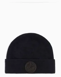 Giorgio Armani OFFICIAL STORE Cappello Cuculo In Cashmere Con Risvolto Blu