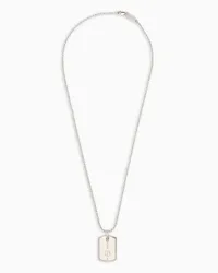 Giorgio Armani OFFICIAL STORE Collana In Argento 925 Con Piastrina Logata Argento