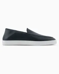 Giorgio Armani OFFICIAL STORE Galleria 3 Slip-on In Nappa Blu