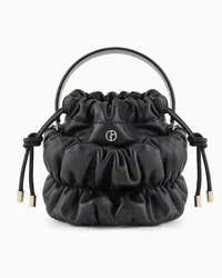 Giorgio Armani OFFICIAL STORE Borsa A Secchiello Piccola In Nappa Asv Nero