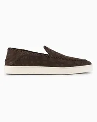 Giorgio Armani OFFICIAL STORE Galleria 3 Slip-on In Cocco Nabuck Testa