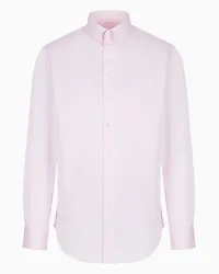 Giorgio Armani OFFICIAL STORE Camicia In Twill Di Cotone Rosa