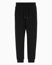 Giorgio Armani OFFICIAL STORE Pantaloni Jogger In Cupro Jacquard Asv Nero