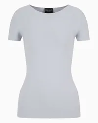 Giorgio Armani OFFICIAL STORE Maglia A Maniche Corte In Viscosa Punto Links Grgio