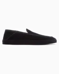 Giorgio Armani OFFICIAL STORE Galleria 3 Slip-on In Velluto Blu