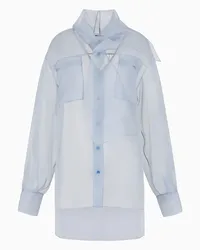 Giorgio Armani OFFICIAL STORE Camicia In Organza Di Seta Grigio