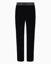 Giorgio Armani OFFICIAL STORE Pantaloni In Velluto Stretch Nero