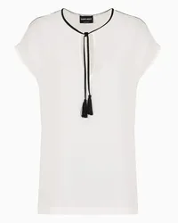 Giorgio Armani OFFICIAL STORE Blusa In Doppia Georgette Di Seta Bianco