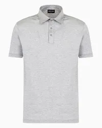 Giorgio Armani OFFICIAL STORE Polo In Jersey Di Seta E Cotone Melange Grigio