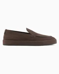 Giorgio Armani OFFICIAL STORE Slip-on In Nabuk Marrone