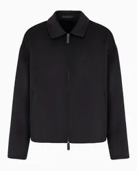 Giorgio Armani OFFICIAL STORE Blouson In Panno Di Cashmere Double Nero