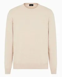 Giorgio Armani OFFICIAL STORE Maglia Girocollo In Cashmere Beige