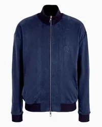 Giorgio Armani OFFICIAL STORE Blouson In Jersey Di Cupro Asv Blu