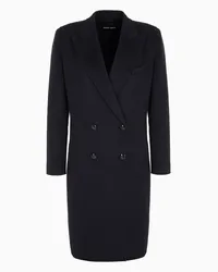 Giorgio Armani OFFICIAL STORE Cappotto Doppiopetto In Lana Double Asv Blu