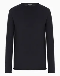 Giorgio Armani OFFICIAL STORE Maglia In Cashmere Motivo Righe Blu